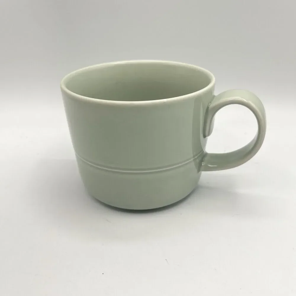 Crate & Barrel Aaron Probyn Hue Coffee Mug Light Green 12oz.